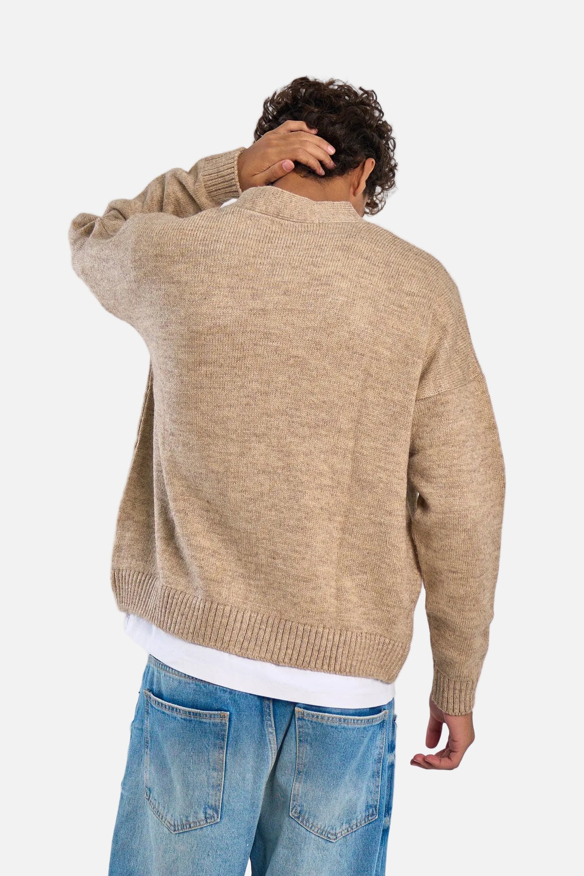 Box-fit wool knitted cardigan – Knitricco